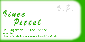 vince pittel business card